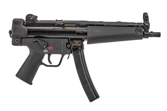 H&K SP5 9mm pistol caliber carbine is a direct copy of the MP5 submachine gun